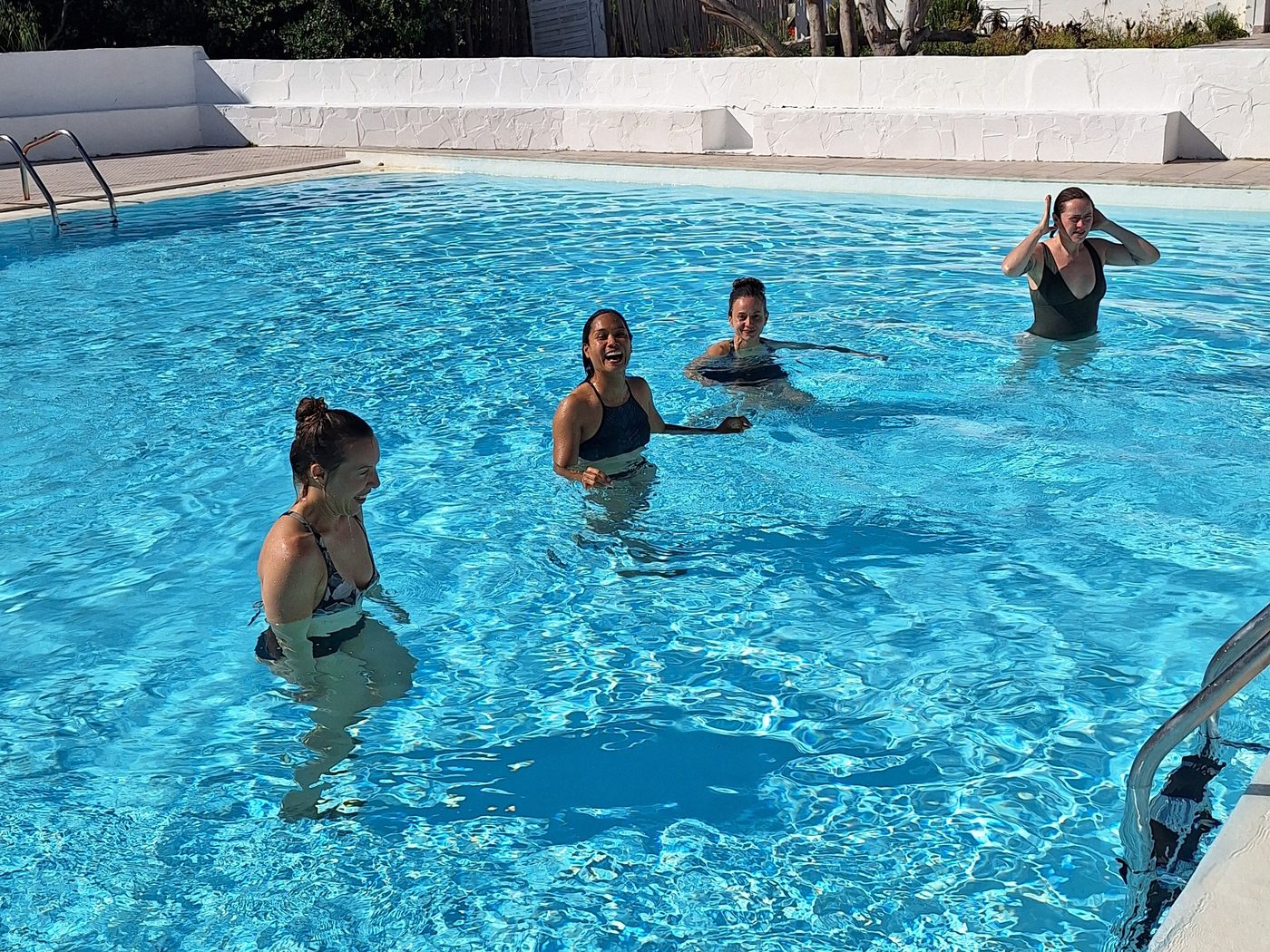 A pool session working the take-off in flat water
