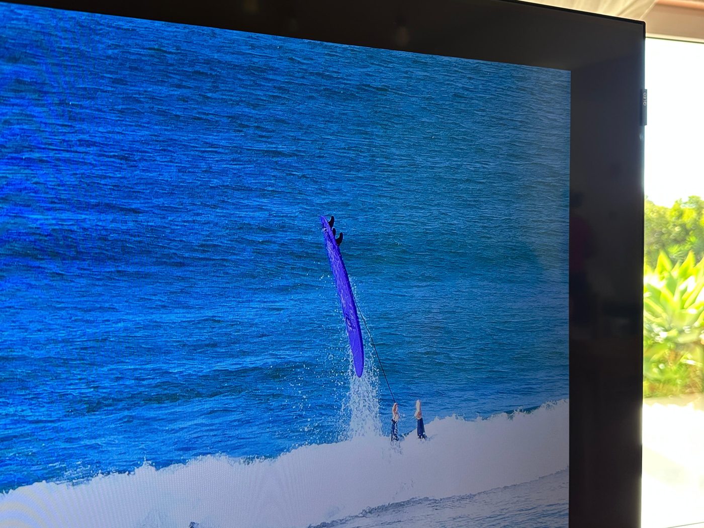 Surf footage being reviewed on a screen during video analysis